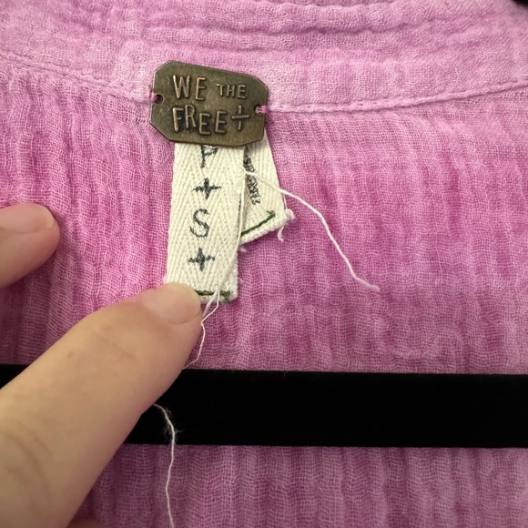 we the free gauzy flowy button down - Picture 3 of 6